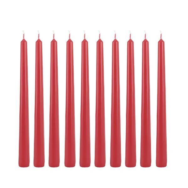 Candle Do 10 x Taper Candle Red 25cm