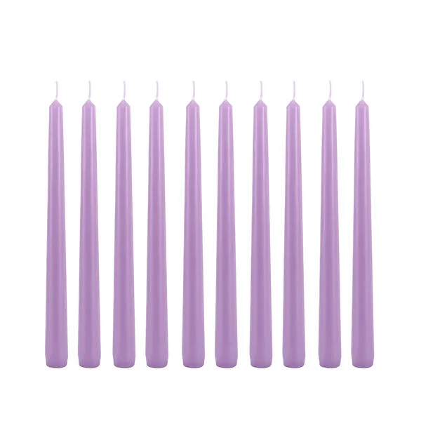 Candle Do 10 x Taper Candle Lavender Purple 25cm