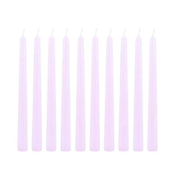 Candle Do 10 x Taper Candle Lilac 25cm