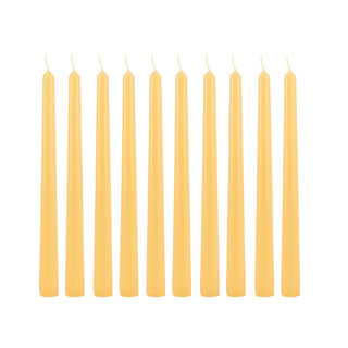 Candle Do 10 x Taper Candle Yellow 25cm