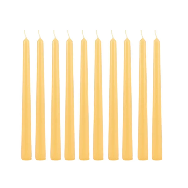 Candle Do 10 x Taper Candle Yellow 25cm