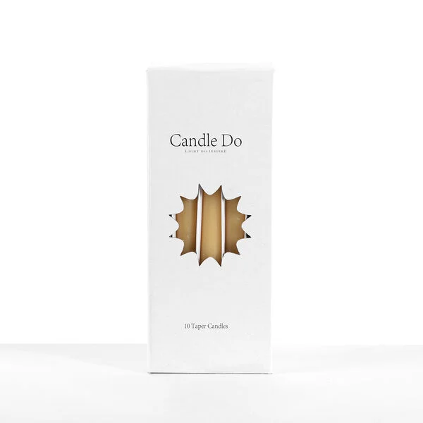 120 x Candle Do Yellow Unscented Tapered Taper Candles 25cm Long Wholesale Bulk