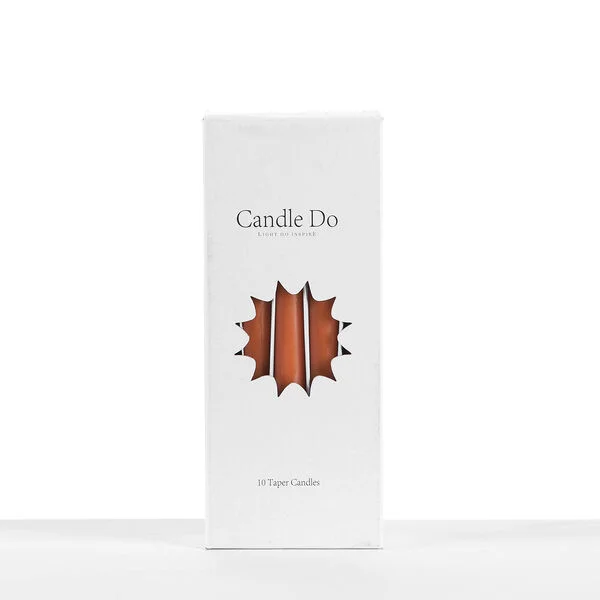 120 x Candle Do Ochre Unscented Tapered Taper Candles 25cm Long Wholesale Bulk