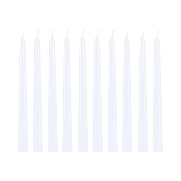 Candle Do 10 x Taper Candle White 25cm
