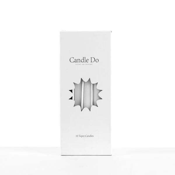 120 x Candle Do White Unscented Tapered Taper Candles 25cm Long Wholesale Bulk