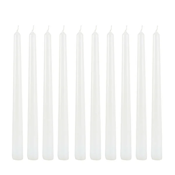 Candle Do 10 x Taper Candle Off White 25cm