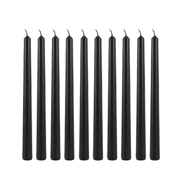 Candle Do 10 x Taper Candle Black 25cm