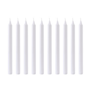 Candle Do 10 x Dinner Candle White 25cm