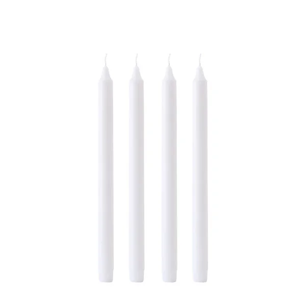 Candle Do 4 x Dinner Candle White 30cm