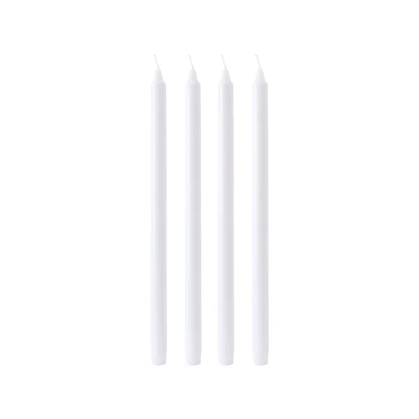 Candle Do 4 x Dinner Candle White 40cm