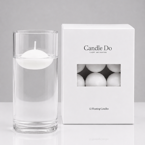 96 x Candle Do Pure White Floating Candles 4H Wholesale Bulk