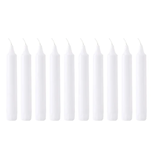 Candle Do 10 x Dinner Candle White 14cm