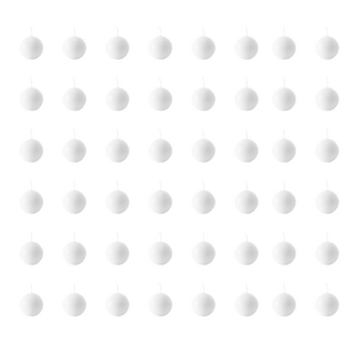Candle Do 48 x Round Sphere White Ball Candle 7.5cm