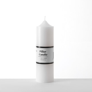 12 x Candle Do White Unscented Pillar Church Candles 7.5 x 25cm Wholesale Bulk