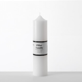 6 x Candle Do White Unscented Pillar Church Candles 7.5 x 30cm Wholesale Bulk