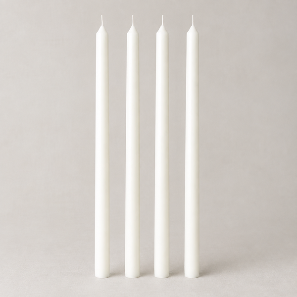 Candle Do 4 x Grand Dinner Candle White 60cm
