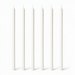 Candle Do 6 x Dinner Candle White 62cm