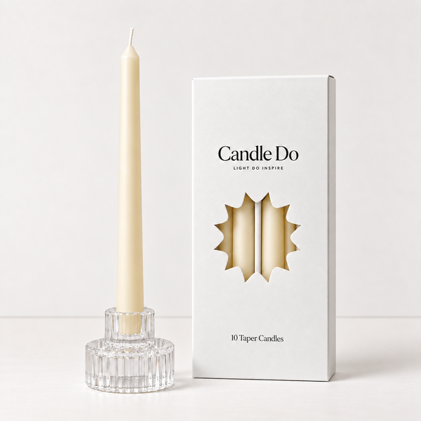 Candle Do 120 x Taper Candles Buttercream Yellow 25cm Bulk