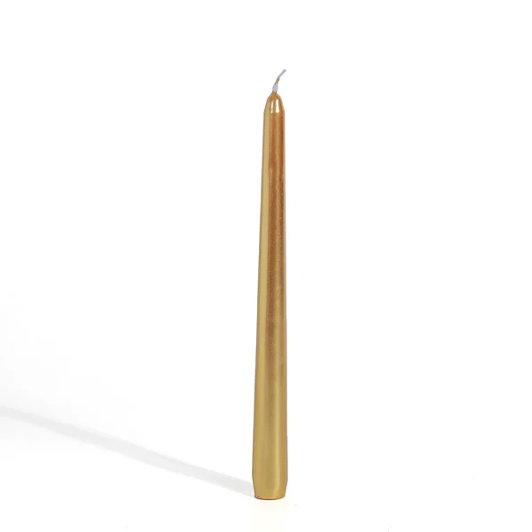 CandleDo 10 x Taper Candles Metallic Gold 25cm