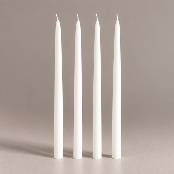 Candle Do 4 x Statement Taper Candles Off White 50cm