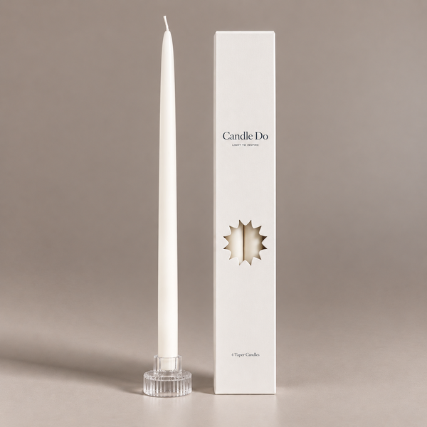 CandleDo 24 x Statement Taper Candles Off White 50cm