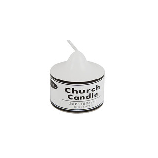 Box of 48 White Unscented Church Candles Wholesale Bulk - 5 x 5cm / 2x2''