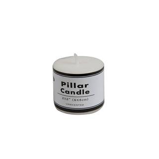 48 x White Unscented Pillar Votive Candles 5 x 5cm / 2x2'' Box of Wholesale Bulk