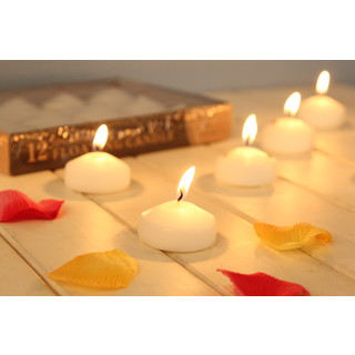 120 x Ivory Scented Floating Water Candles Wedding Decoration Centrepiece