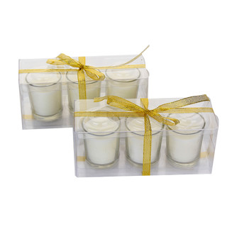 Bulk Lot 36 Clear Wedding No Scented Votive Candle Holder White Candle