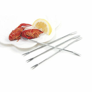 Avanti Set of 4 Stainless Steel Seafood Forks Lobster Crab Spades