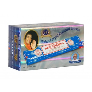 Bulk Lot X 12 Satya Sai Baba Nag Champa Incense Stickes 180g