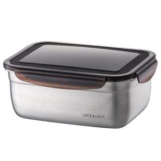Lock & Lock Food-Safe Stainless Steel Rectangular 1.9L