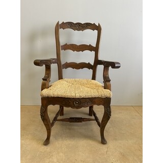 French Provincial carved Ladder Back Carver Chair