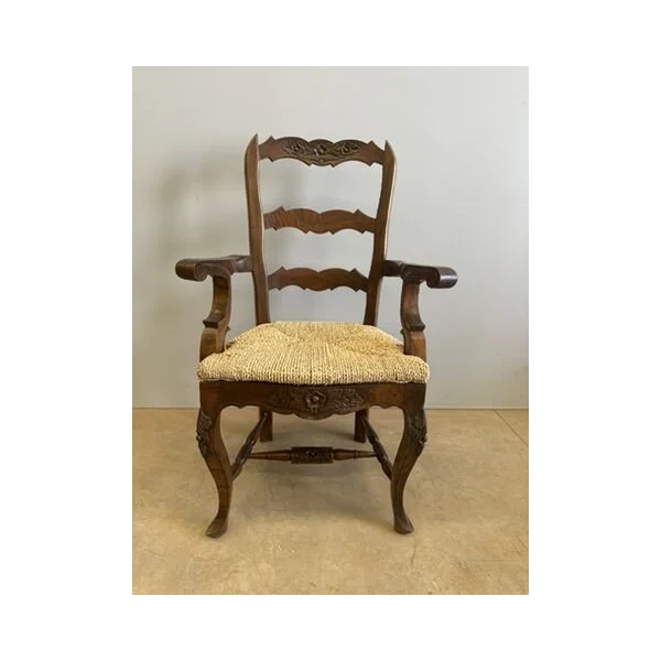 French Provincial carved Ladder Back Carver Chair