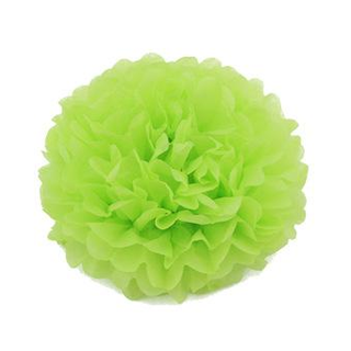 10 X 8" Green Tissue Paper Ball Pom Poms 