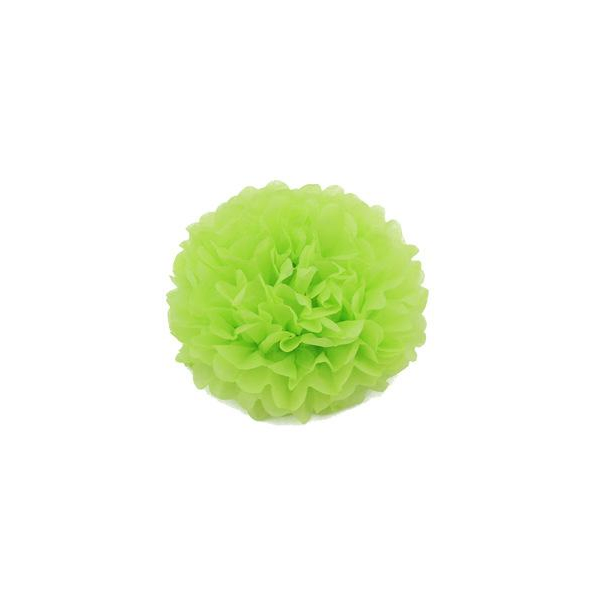 10 X 8" Green Tissue Paper Ball Pom Poms 