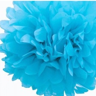 10 X 10" Light Blue Tissue Paper Ball Pom Poms