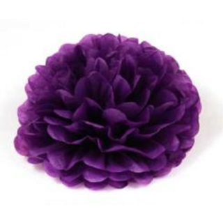 10 X 8" Purple Tissue Paper Ball Pom Poms 