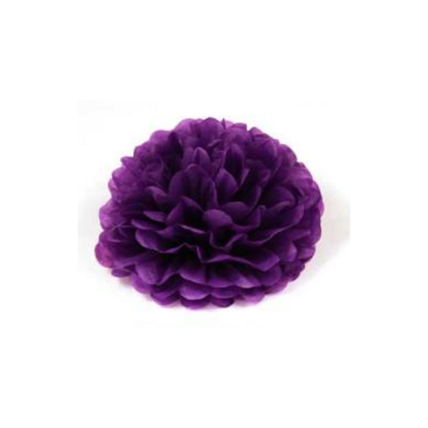 10 X 8" Purple Tissue Paper Ball Pom Poms 