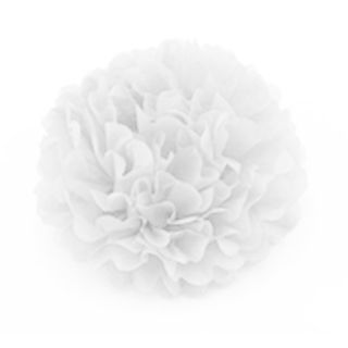 10 X 12" White Tissue Paper Ball Pom Poms