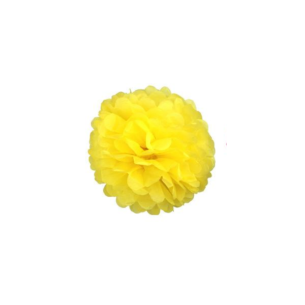 10 X 8" Yellow Tissue Paper Ball Pom Poms 