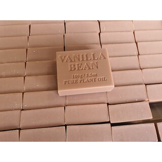 Bulk Lot x 100 Natural Vanila Bean Soap Australian Made For Dry Senstive Skin