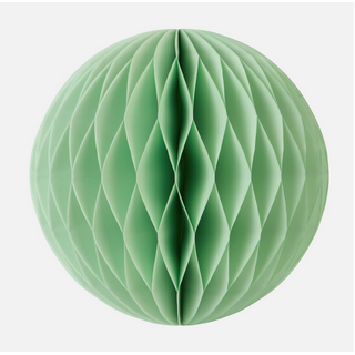 12 x Petal Green Paper Pom Poms Honeycomb Balls 28cm