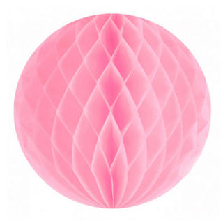 12 x Light Pink Paper Pom Poms Honeycomb Balls 28cm