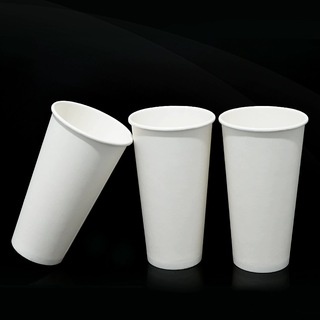 50pcs Disposable Coffee Paper Cup 16oz White Bulk