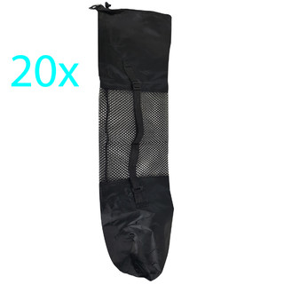 20 x Yoga Mat Bag Fitness Adjustable Strap Exercise Carrier Nylon Mesh 