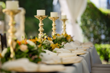 Bulk Lot x 6 Wedding Tealight Candle Votive Holder Glass Tall